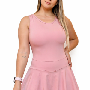 Elegantes Tennis- & Fitnesskleid in Altrosa – Feminin und Funktional